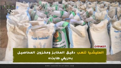 المليشيا تنهب دقيق المخابز ومخزون المحاصيل بـ«ريفي طابت» 6 المليشيا تنهب دقيق المخابز ومخزون المحاصيل بـ«ريفي طابت»